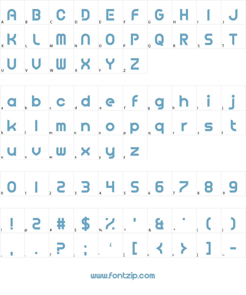 Fluid Lighter Font Character